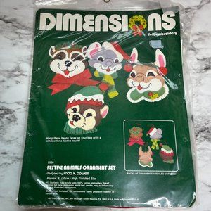 Dimensions Festive Animals Ornament Set #9506